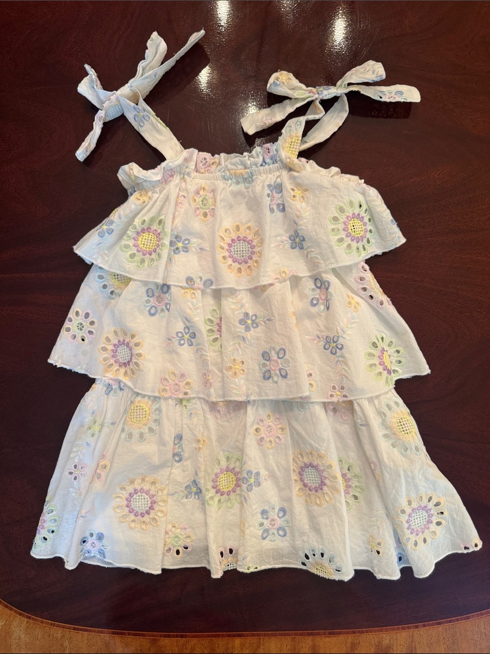 Girls pastel embroidered dress